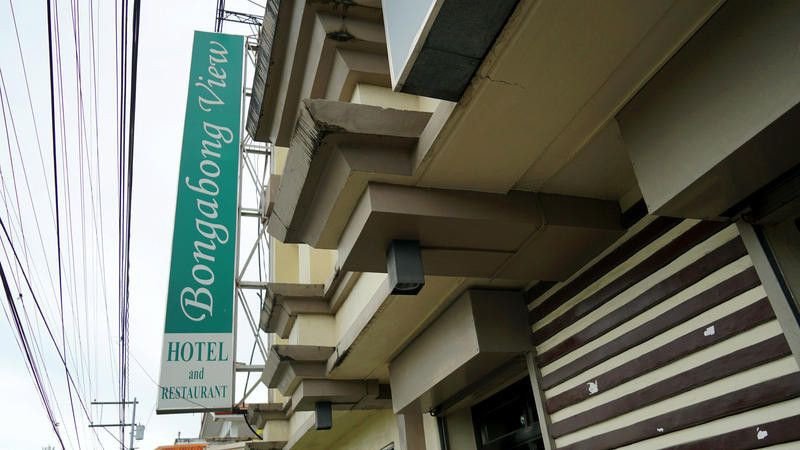 The vertical Bongabong View sign seen from the street
